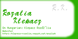 rozalia klepacz business card